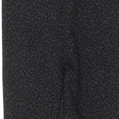 Marks and Spencer Womens Grey Animal Print Viscose Carrot Leggings Size 8 - Leopard Pattern