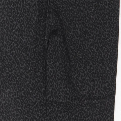Marks and Spencer Womens Grey Animal Print Viscose Carrot Leggings Size 8 - Leopard Pattern