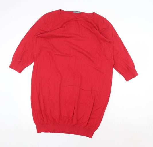 Womens UK Size 16 South Red Pullover Jumper