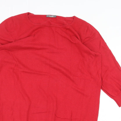 Womens UK Size 16 South Red Pullover Jumper