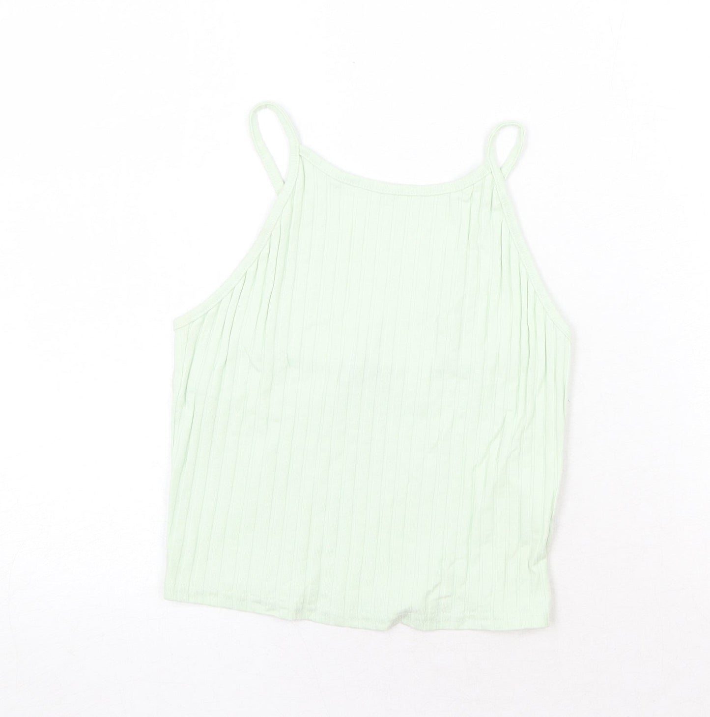 Womens UK Size 10 New Look Green Basic Tank