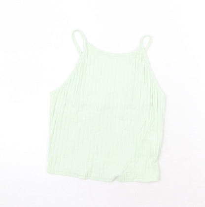 Womens UK Size 10 New Look Green Basic Tank