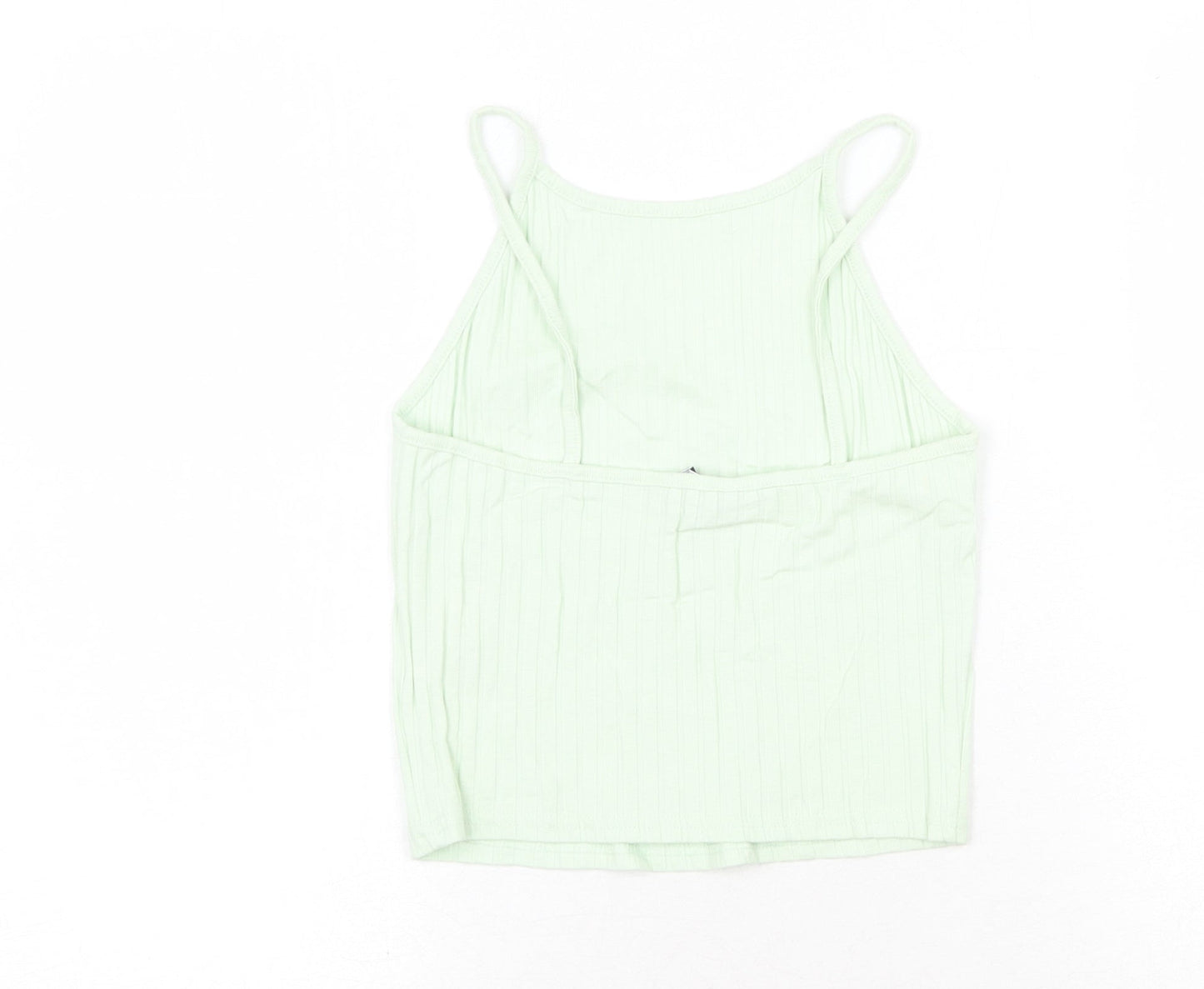Womens UK Size 10 New Look Green Basic Tank