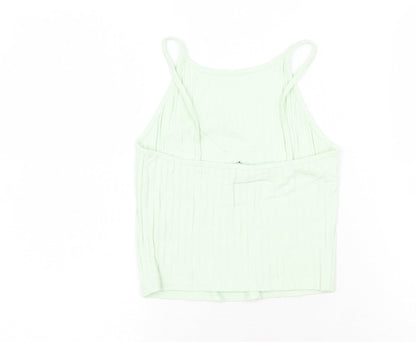 Womens UK Size 10 New Look Green Basic Tank