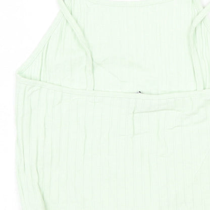 Womens UK Size 10 New Look Green Basic Tank
