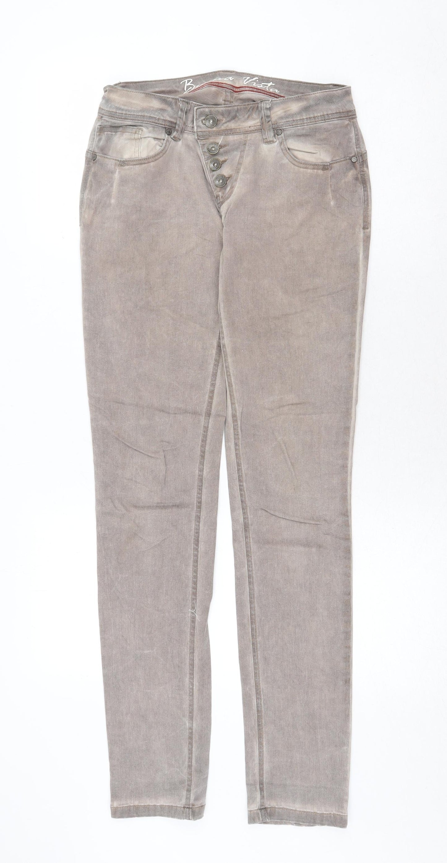 Womens UK Size XS Buena Vista Regular Fit Skinny Grey Jeans
