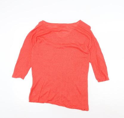 Womens UK Size 10 Monsoon Red Basic Blouse