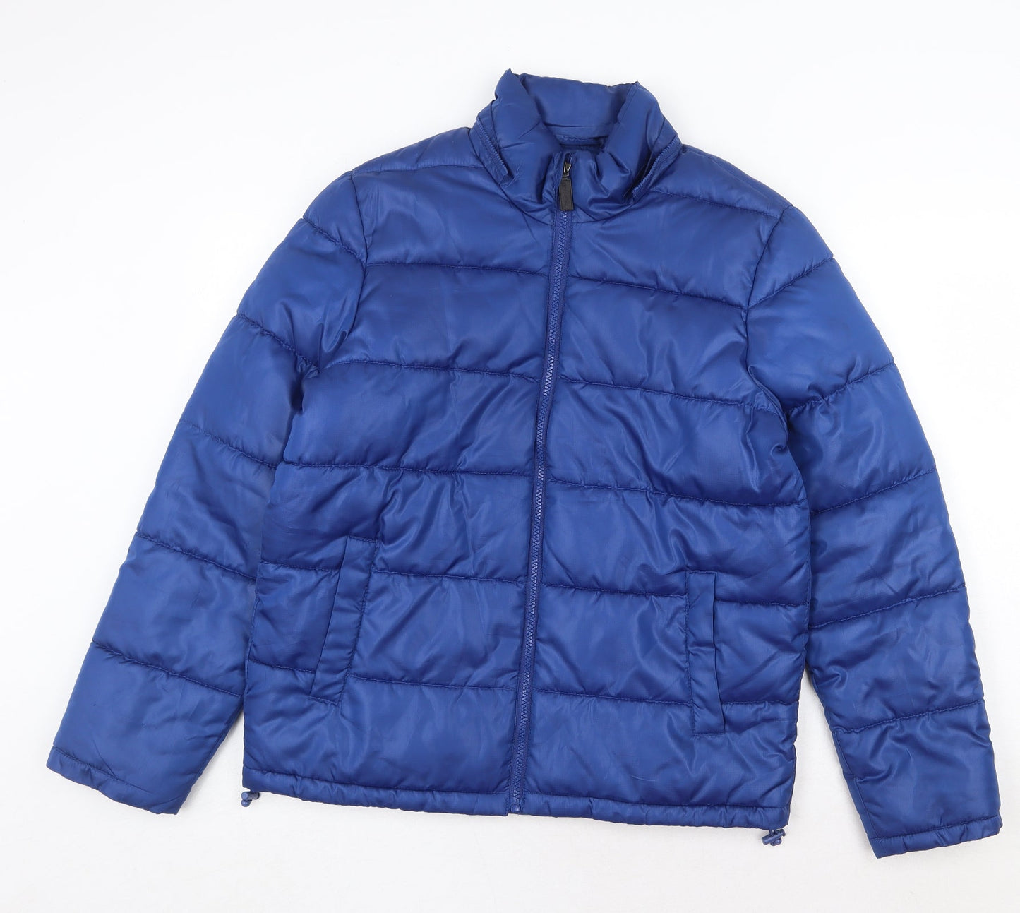 Womens UK Size S Mango Blue Puffer Jacket