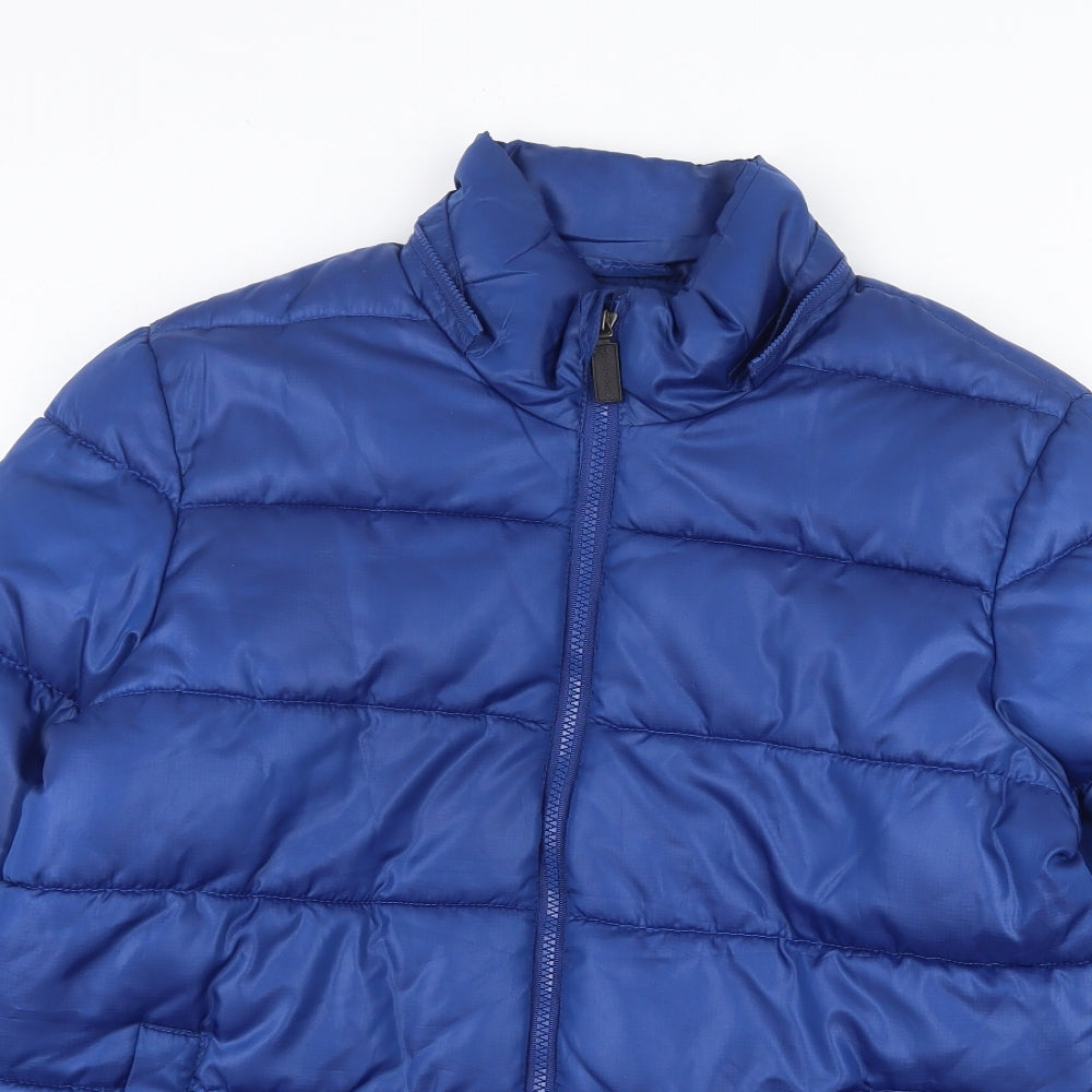 Womens UK Size S Mango Blue Puffer Jacket