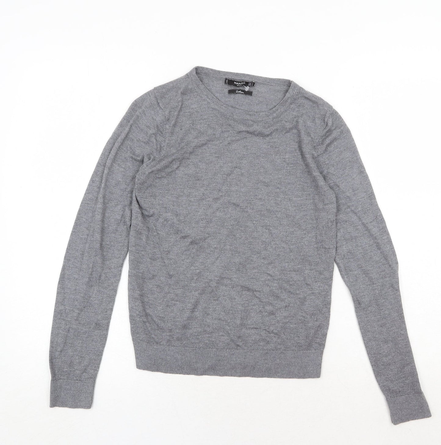 Womens UK Size M Mango Grey Pullover Jumper