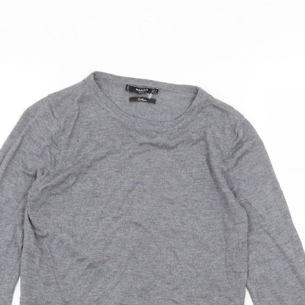 Womens UK Size M Mango Grey Pullover Jumper