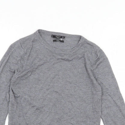 Womens UK Size M Mango Grey Pullover Jumper