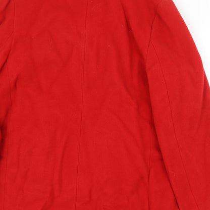 Marks and Spencer Womens Red Jacket Size 10 Button