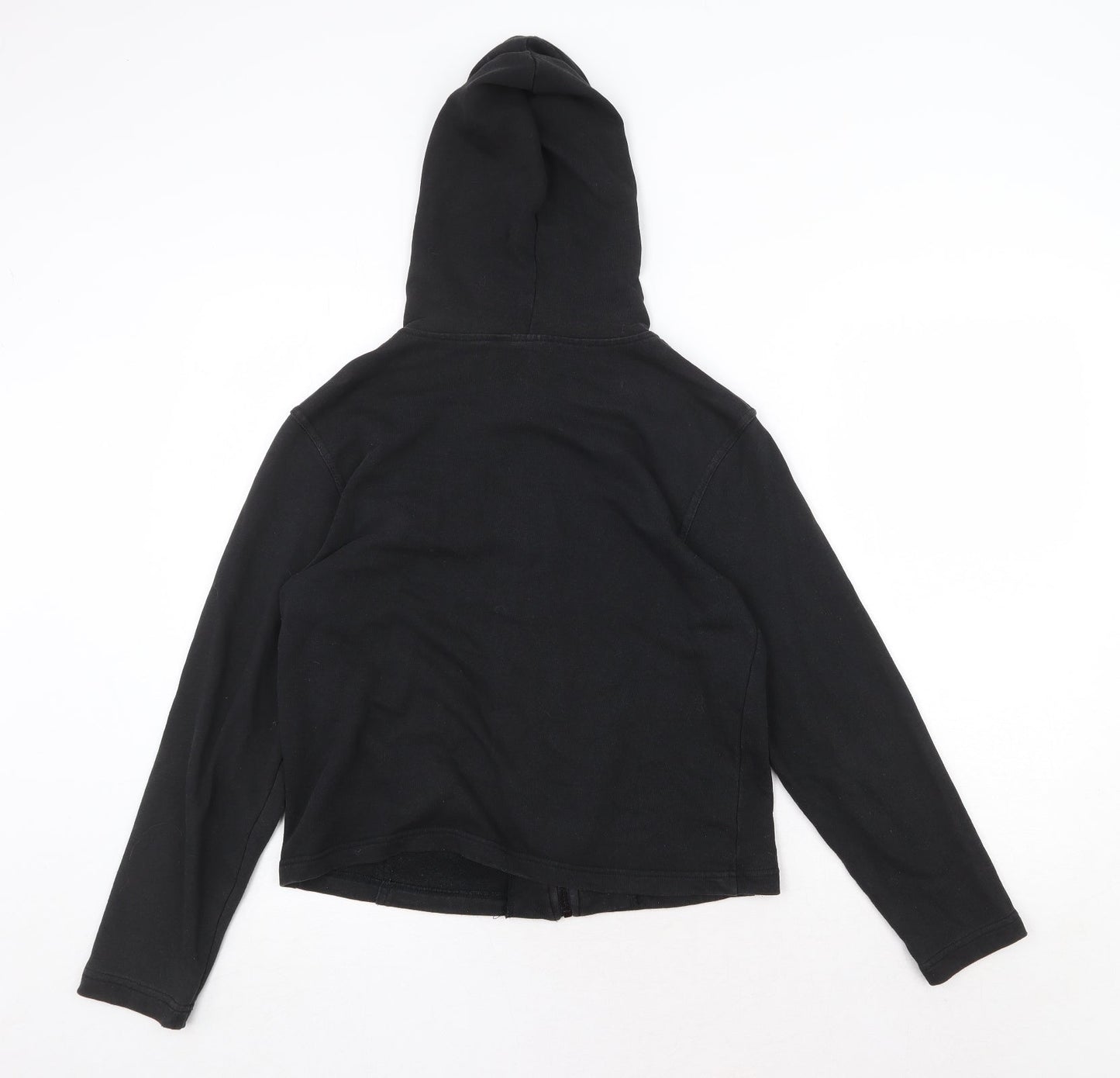 Crossroads Womens Black Cotton Full Zip Hoodie Size 10 Zip - Active