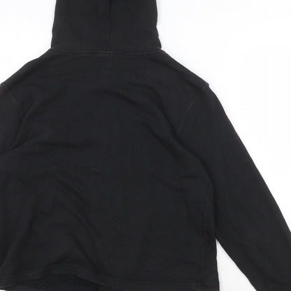 Crossroads Womens Black Cotton Full Zip Hoodie Size 10 Zip - Active