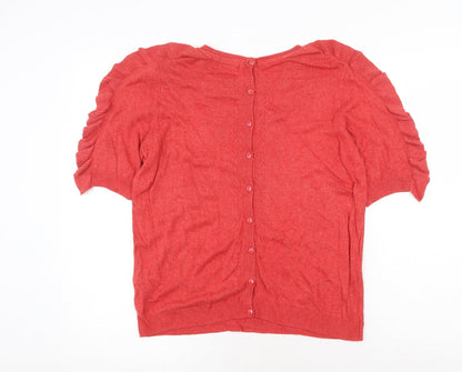 Womens UK Size 10 Marks and Spencer Red Pullover Jumper