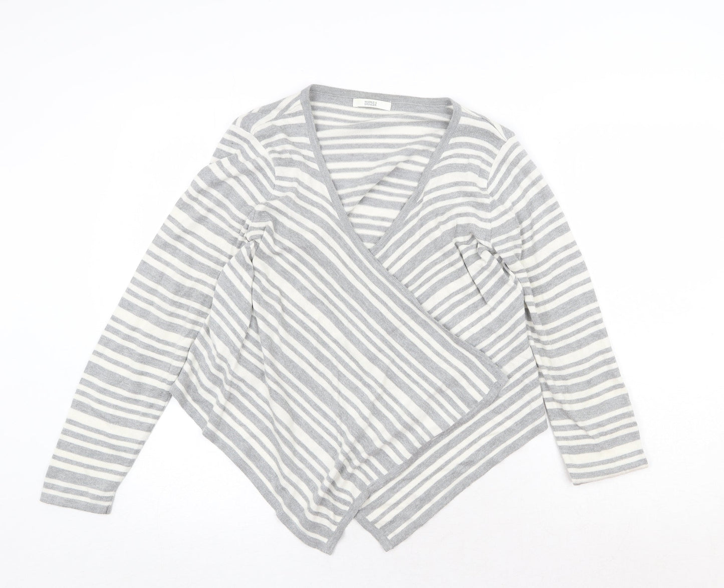 Womens UK Size 12 Marks and Spencer Grey Cardigan Jumper
