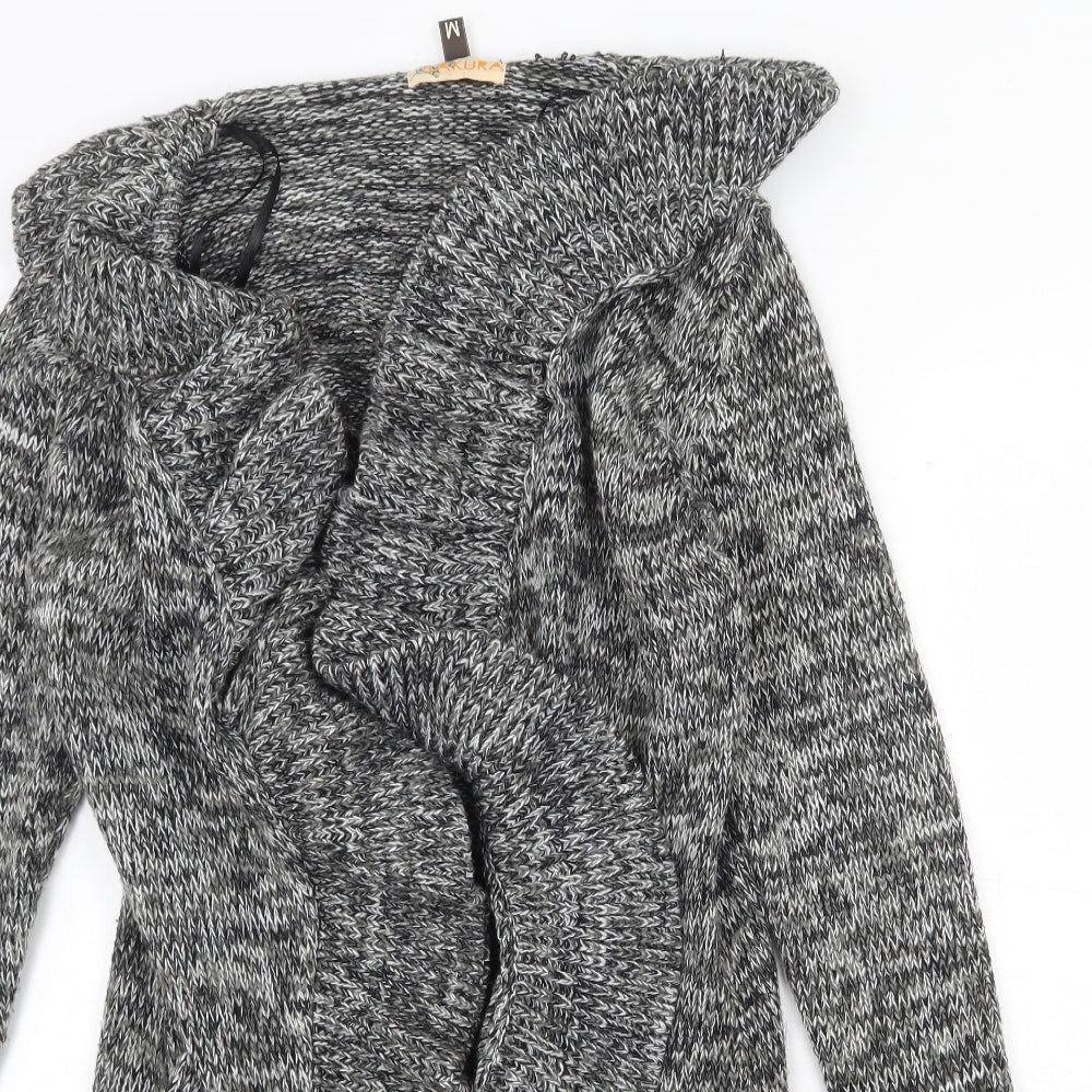 Sakura Womens Green V-Neck Wool Cardigan Jumper Size M