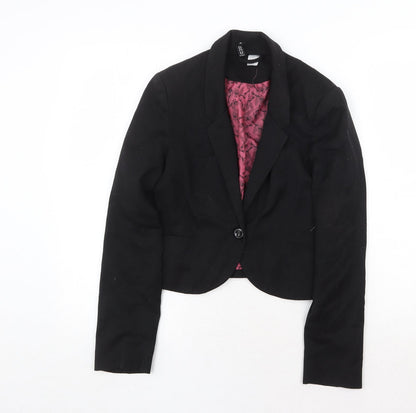 Womens UK Size 8 H&M Black Jacket