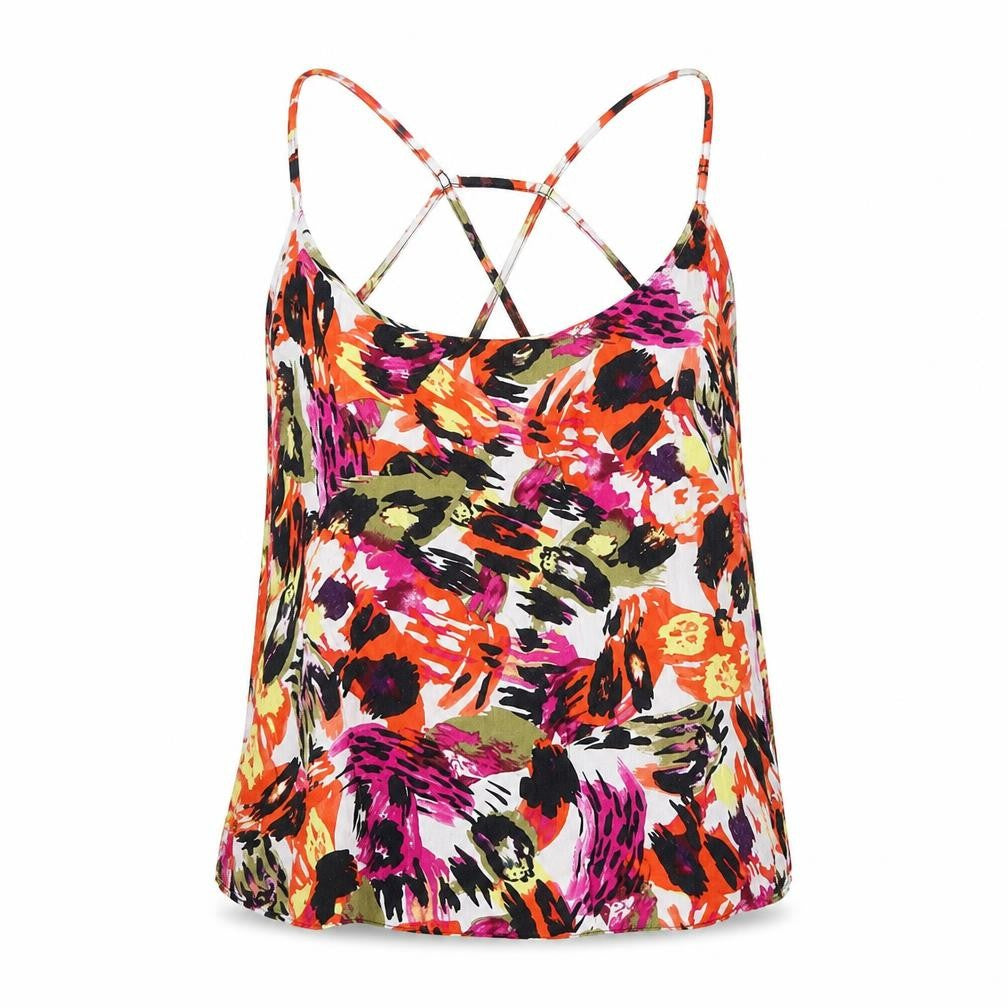 Womens UK Size 10 Topshop Multicoloured Basic Tank