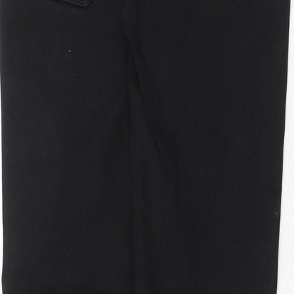 River Island Womens Black Cotton Straight Jeans Size 30 in Regular Zip