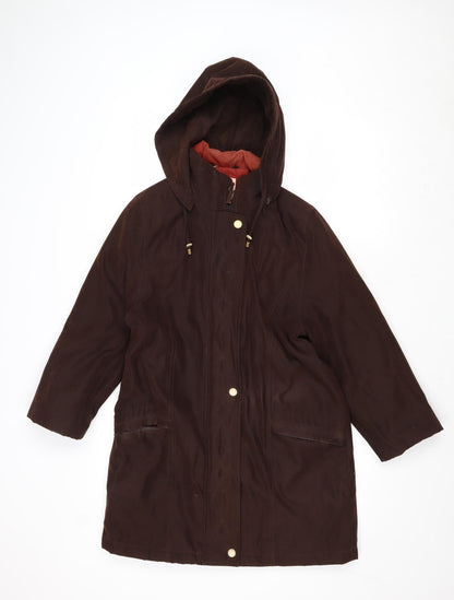Womens UK Size 10 EWM Brown Overcoat