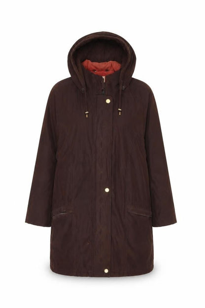Womens UK Size 10 EWM Brown Overcoat
