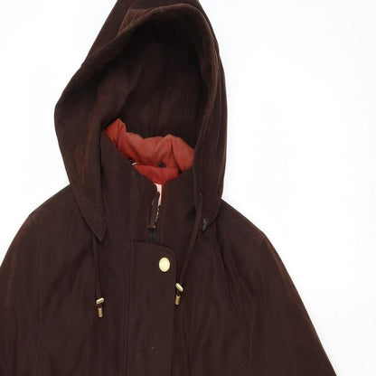 Womens UK Size 10 EWM Brown Overcoat