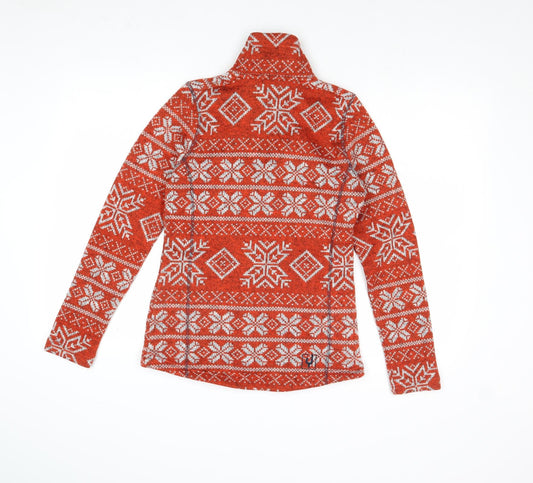 Ayacucho Womens Red Geometric Jacket Size XS Zip