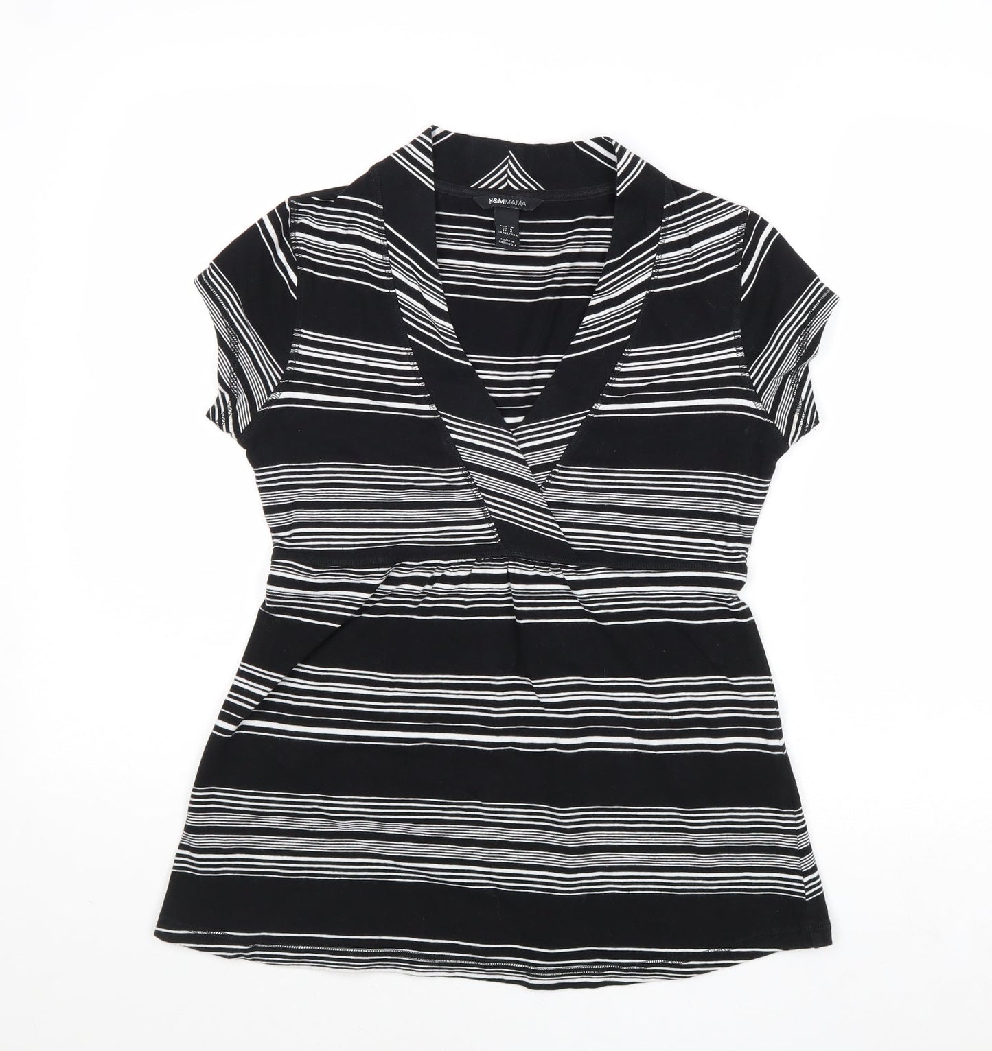 Womens UK Size S H&M Black Basic Blouse