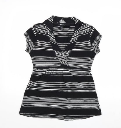Womens UK Size S H&M Black Basic Blouse