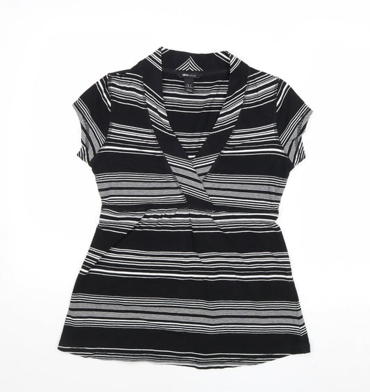 Womens UK Size S H&M Black Basic Blouse