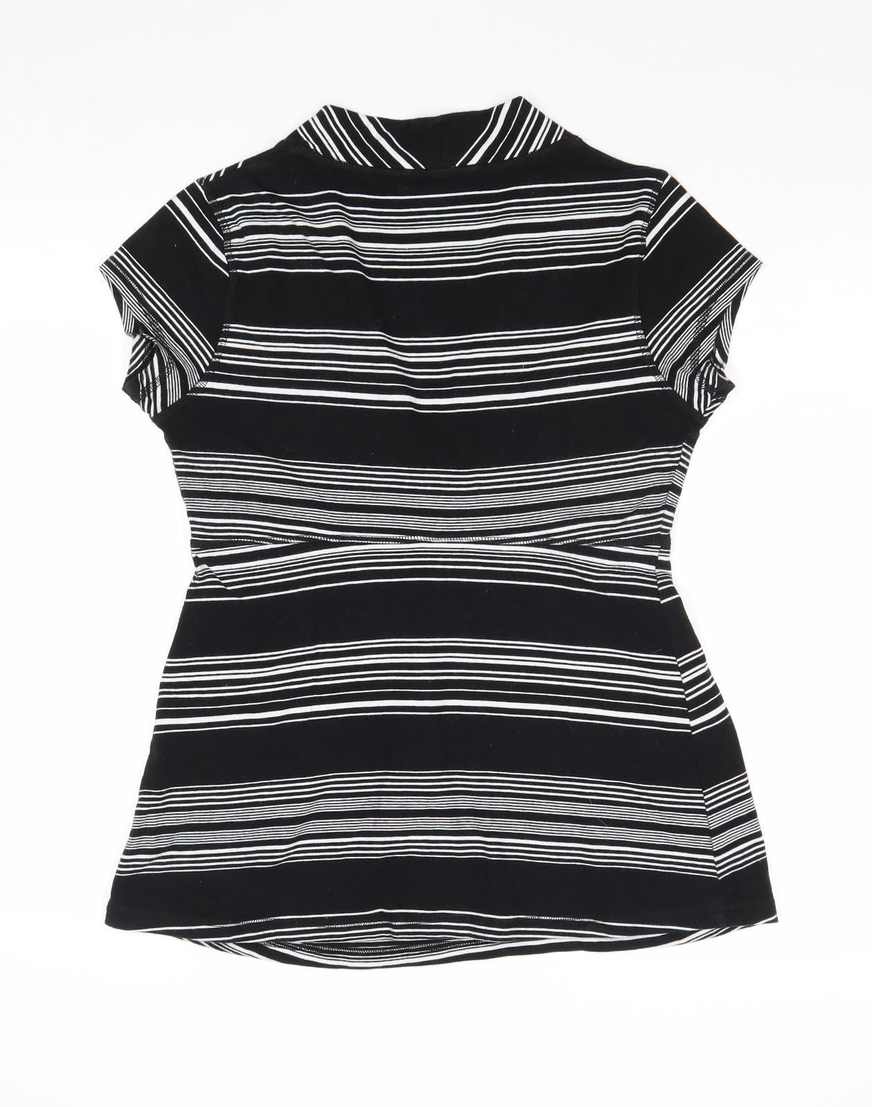 Womens UK Size S H&M Black Basic Blouse