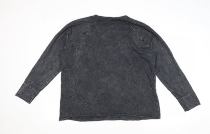 The Label Womens Grey Cotton Pullover Sweatshirt Size 12 Pullover