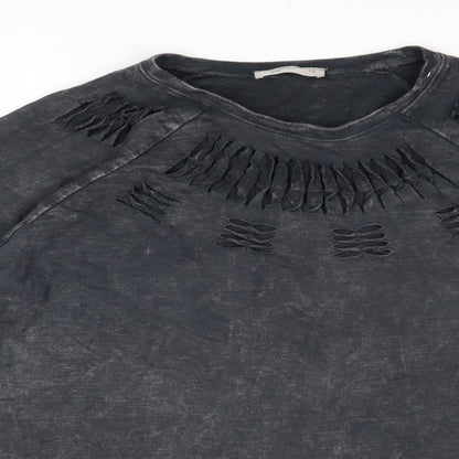The Label Womens Grey Cotton Pullover Sweatshirt Size 12 Pullover