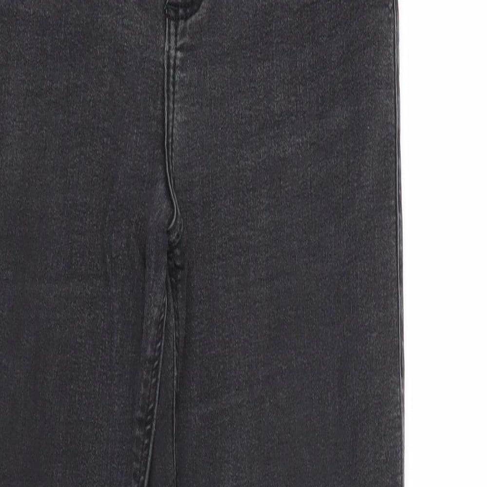 Topshop Womens Grey Cotton Skinny Jeans Size 28 Regular Zip