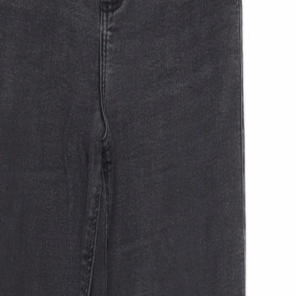 Topshop Womens Grey Cotton Skinny Jeans Size 28 Regular Zip