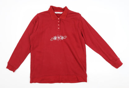 Womens UK Size M EWM Red Pullover Sweatshirt