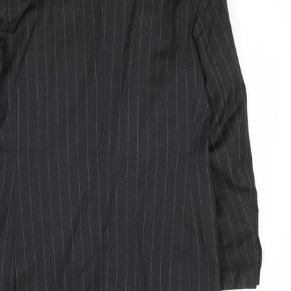 St-Martins Mens Grey Polyester Jacket Suit Jacket Size 38 Regular - Pinstripe