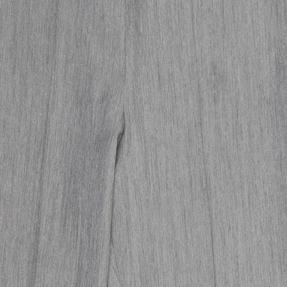 Classic Womens Grey Polyester Trousers Size 16 Regular