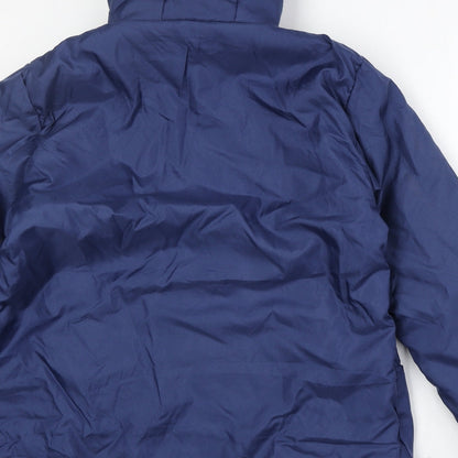 Womens UK Size M Anne De Lancay Blue Quilted Coat