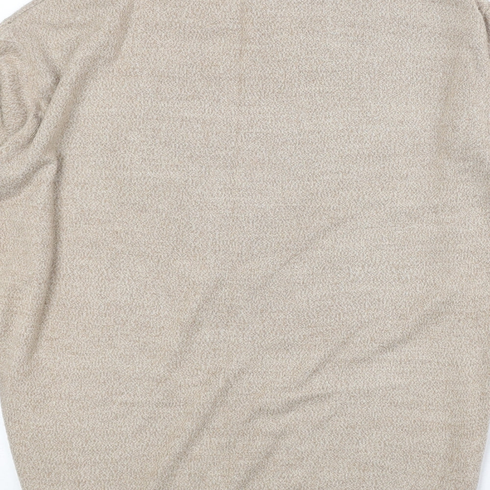 Richard Chang Womens Beige Roll Neck Acrylic Pullover Jumper Size M