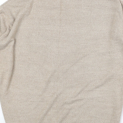 Richard Chang Womens Beige Roll Neck Acrylic Pullover Jumper Size M
