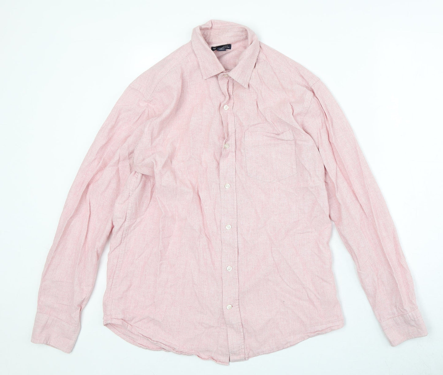 Mens UK Size M Gap Pink  Button-Up Long Sleeve Casual Shirt