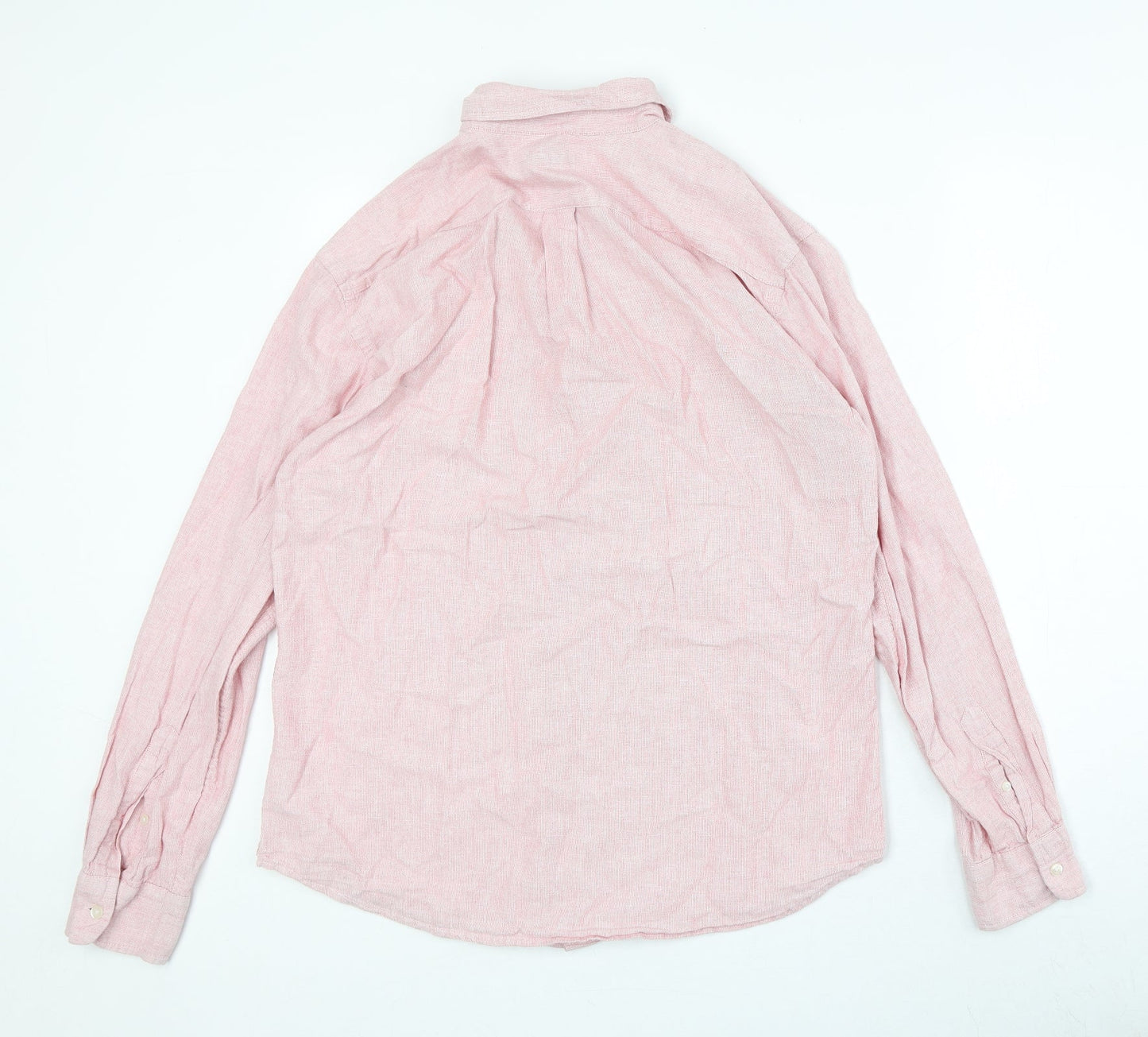 Mens UK Size M Gap Pink  Button-Up Long Sleeve Casual Shirt