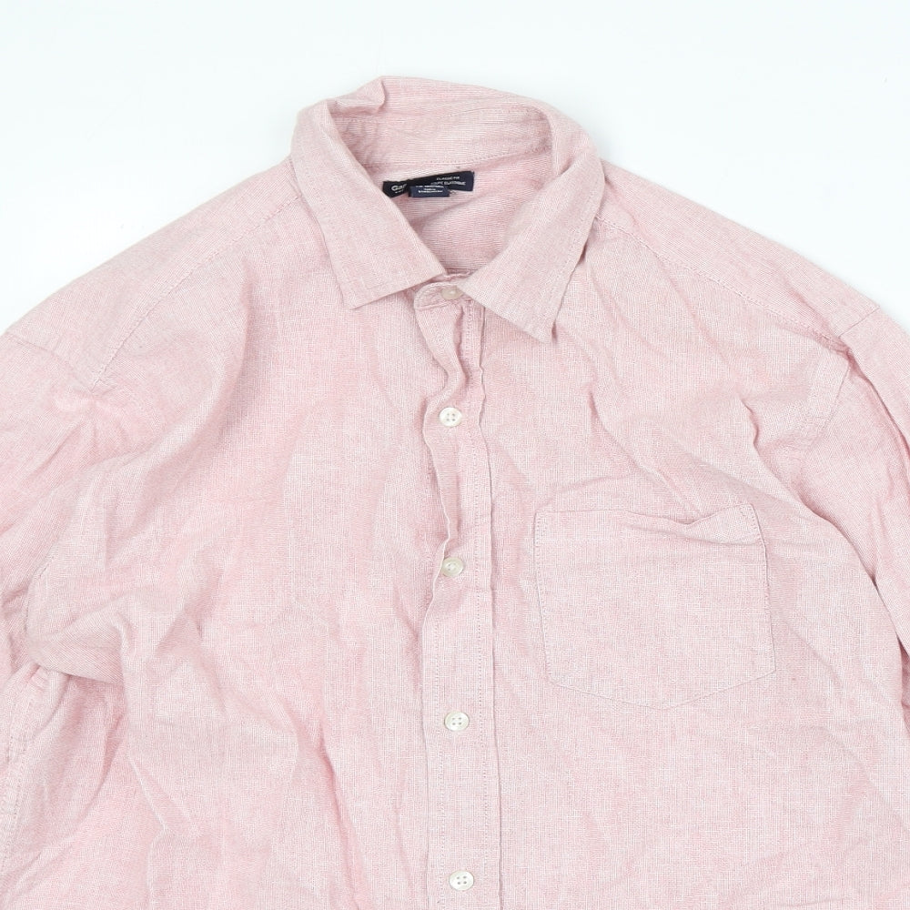 Mens UK Size M Gap Pink  Button-Up Long Sleeve Casual Shirt