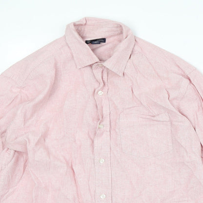 Mens UK Size M Gap Pink  Button-Up Long Sleeve Casual Shirt