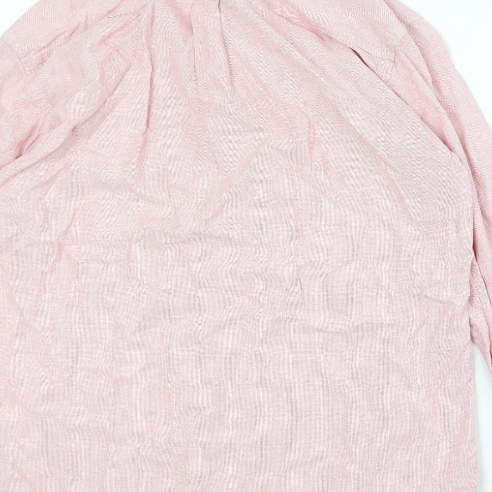 Mens UK Size M Gap Pink  Button-Up Long Sleeve Casual Shirt