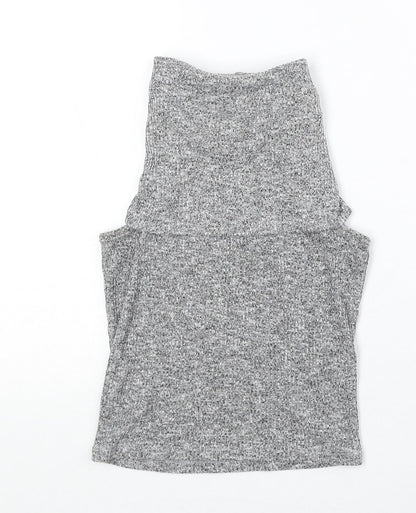 Womens UK Size 10 River Island Green Basic Tank