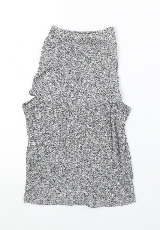 Womens UK Size 10 River Island Green Basic Tank
